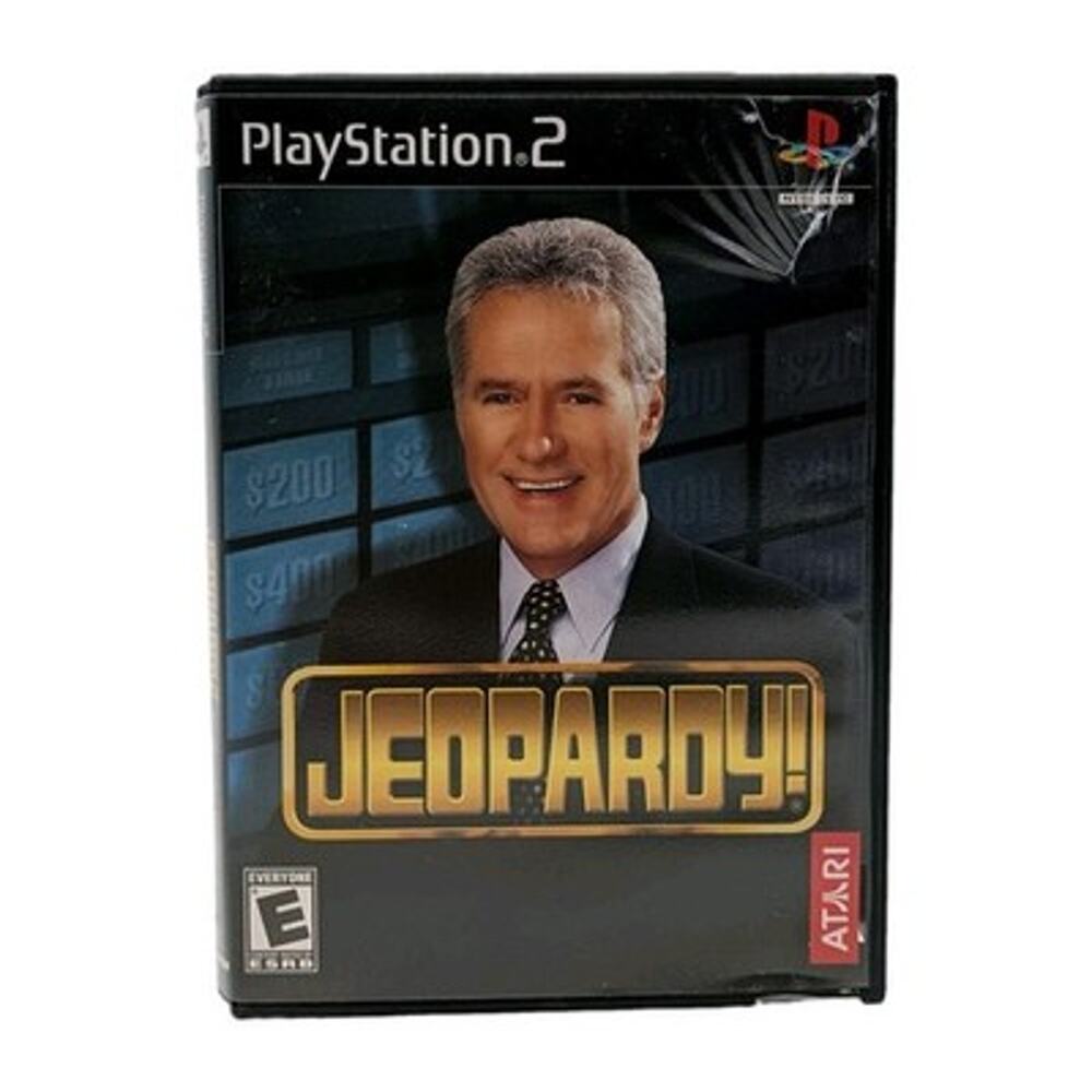 Jeopardy Sony PlayStation 2 PS2 Game Alex Trebek Disc Case Tested Atari